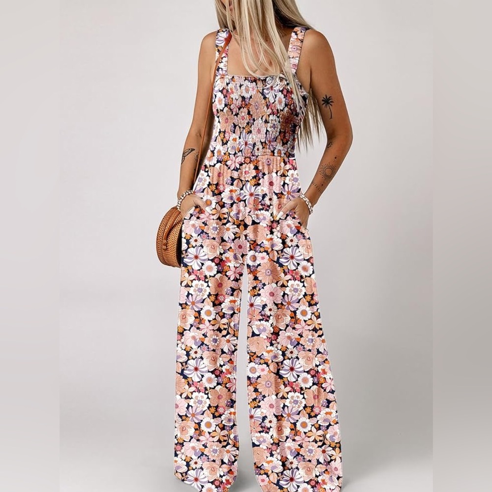 Dokotoo LIVE YOUR BEST LIFE Floral Jumpsuit